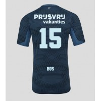 Feyenoord Jordan Bos #15 Fotballklær Bortedrakt 2025-26 Kortermet